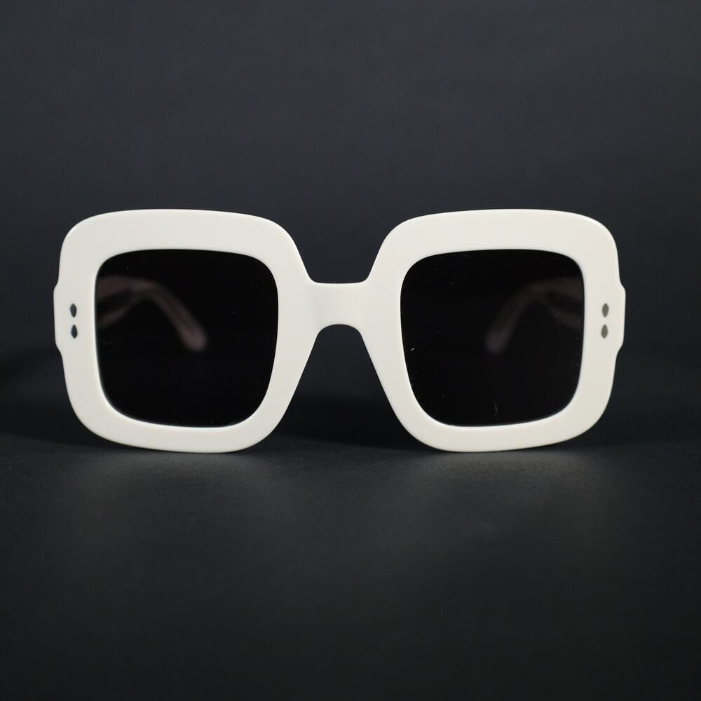 Isabel Marant Oversized Square Designer Sunglasses - Ivory White / Grey - NWT